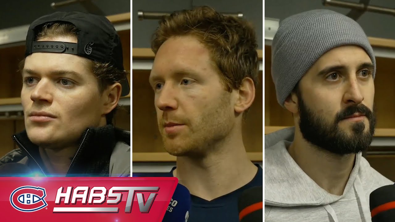 Caufield, Matheson + more Habs address the media at practice | FULL PRESS CONFERENCES