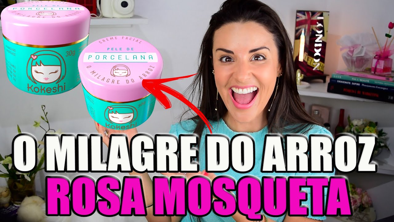 Creme Facial de ARROZ e ROSA MOSQUETA | Pele de Porcelana