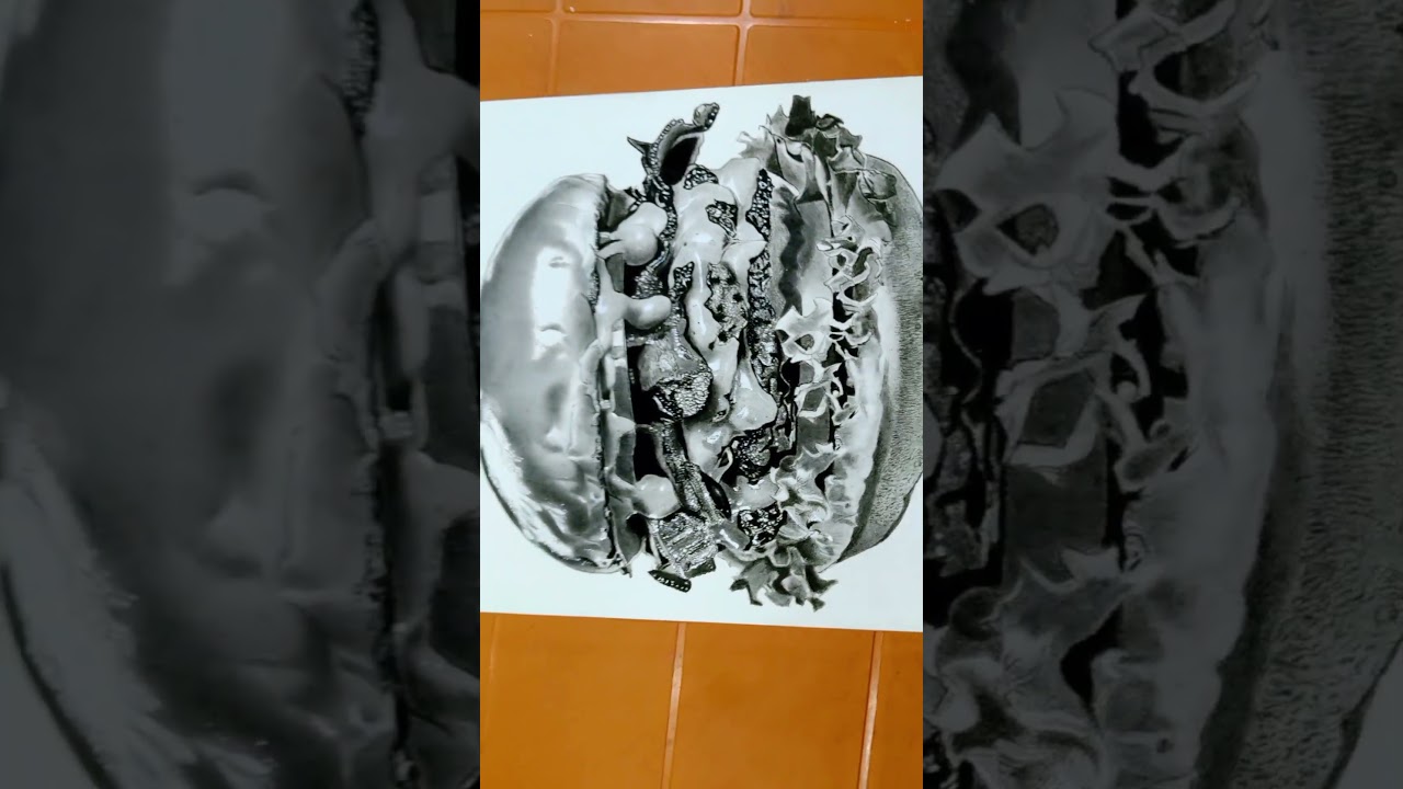 burger ki realistic sketch😯 