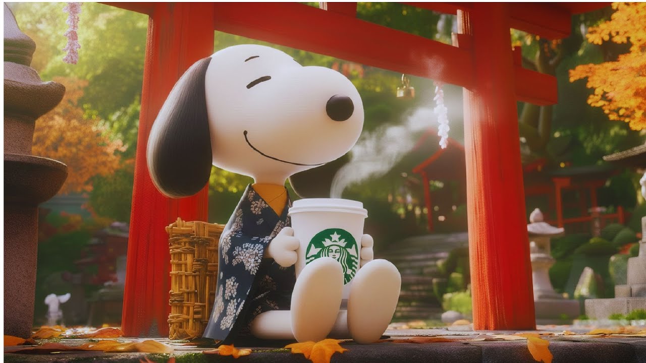 【広告なし】【カフェ bgm 朝】 - スターバックスでスヌーピーと一緒に、明るく元気な春の朝をお楽しみください | ボサノバ音楽が一日中あなたを元気で前向きにしてくれます。