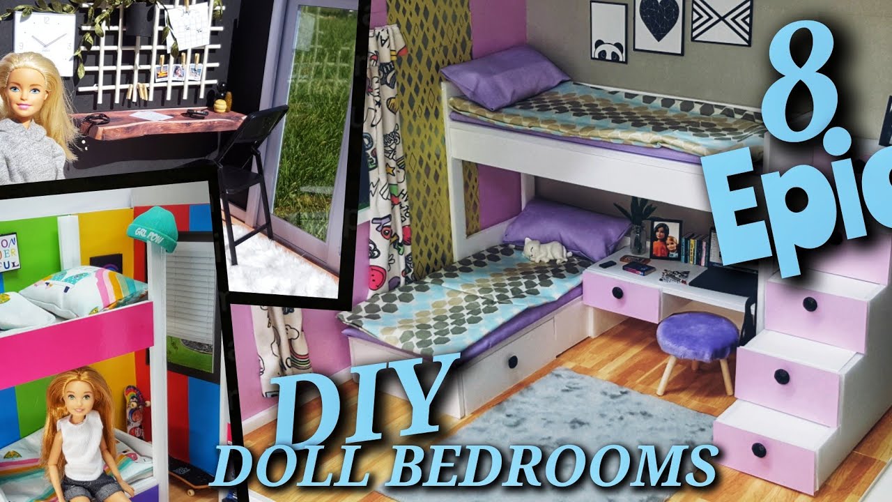 8 EPIC Doll DIY Bedrooms