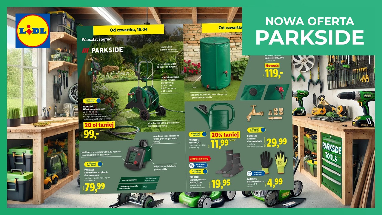 PARKSIDE w Lidlu od 16 kwietnia &ndash; NOWA OFERTA narzędzi do warsztatu i ogrodu!