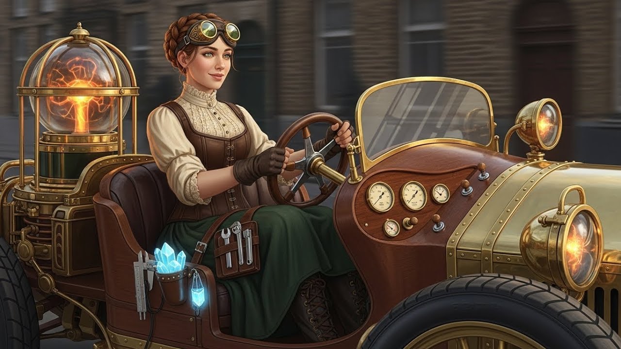 The Aether Phaeton's Journey Through London , Steampunk AI Short Film