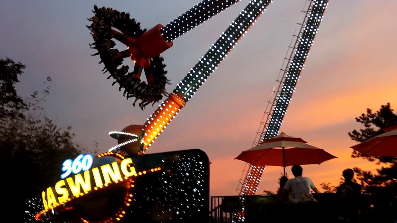 이월드 메가스윙360 저녁 외관샷 영상-Mega Swing360 at sunset/off ride/E-World