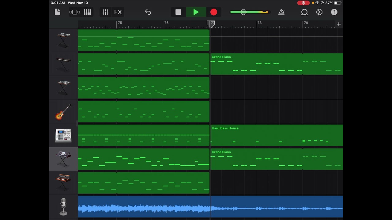 Sparta Pulse V7 Remix V2 on GarageBand