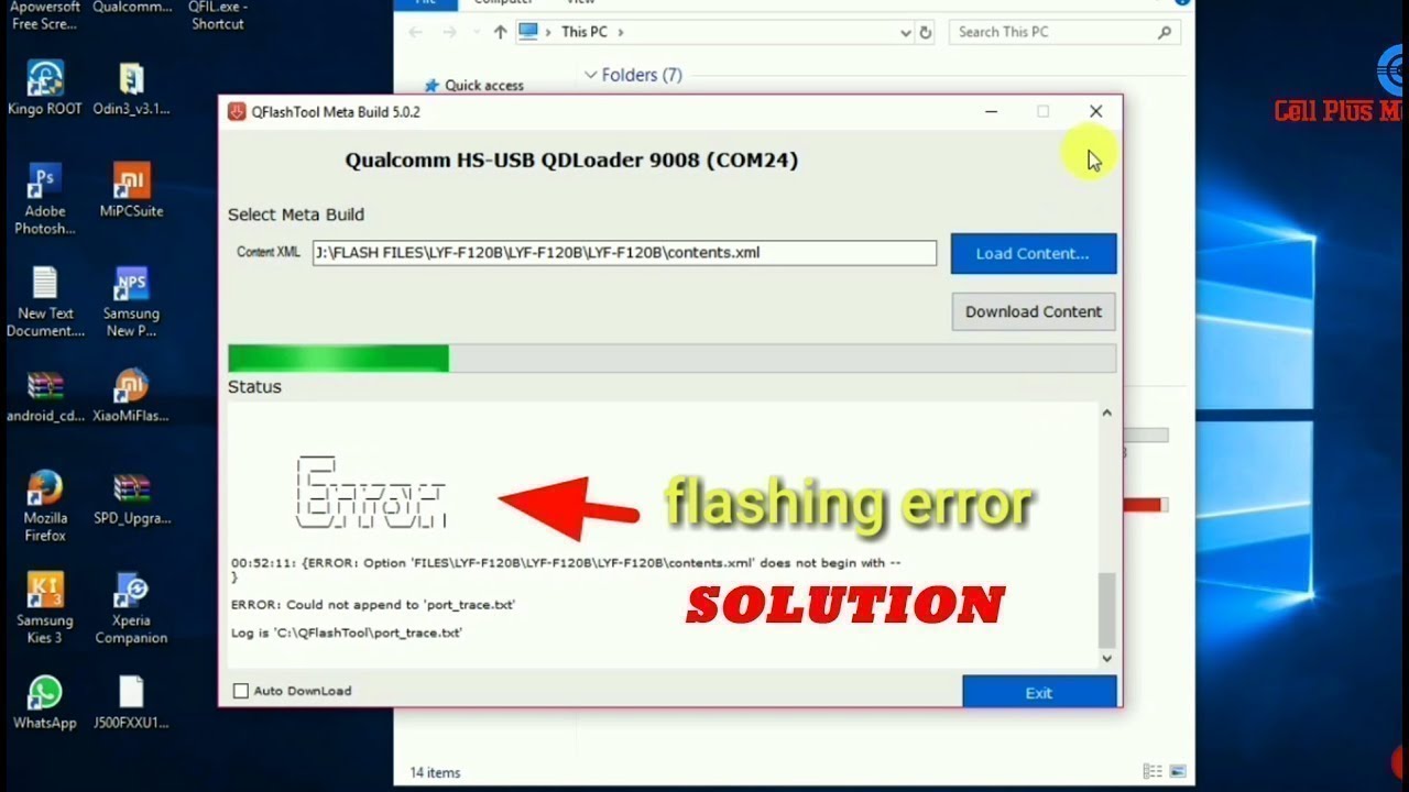 JIO Phone F120B Flashing Error Solution worked