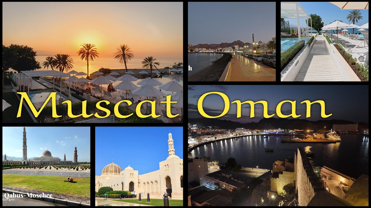 Muscat Oman, Beach Hotel Crowne Plaza and Sheraton Oman Hotel, Hotel and City Tour