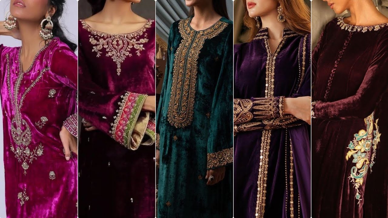 Velvet Dresses Design 2025