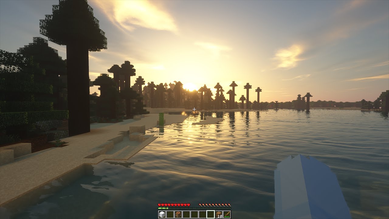 10 minutes of Relaxing Gameplay in Minecraft (sunset)