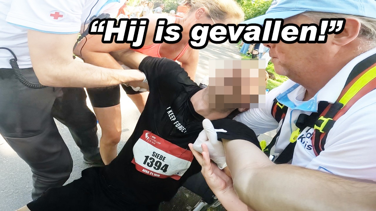 300m Voor Finish Flauwgevallen Bij Halve Marathon...
