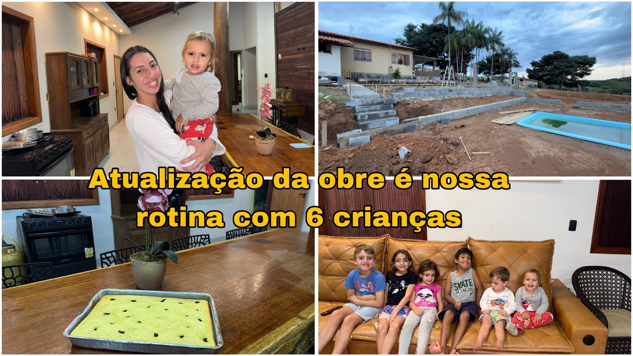 MOSTREI A OBRA DA PISCINA+ CUIDEI DA MINHA SOBRINHA POR UM DIA 😍❤️