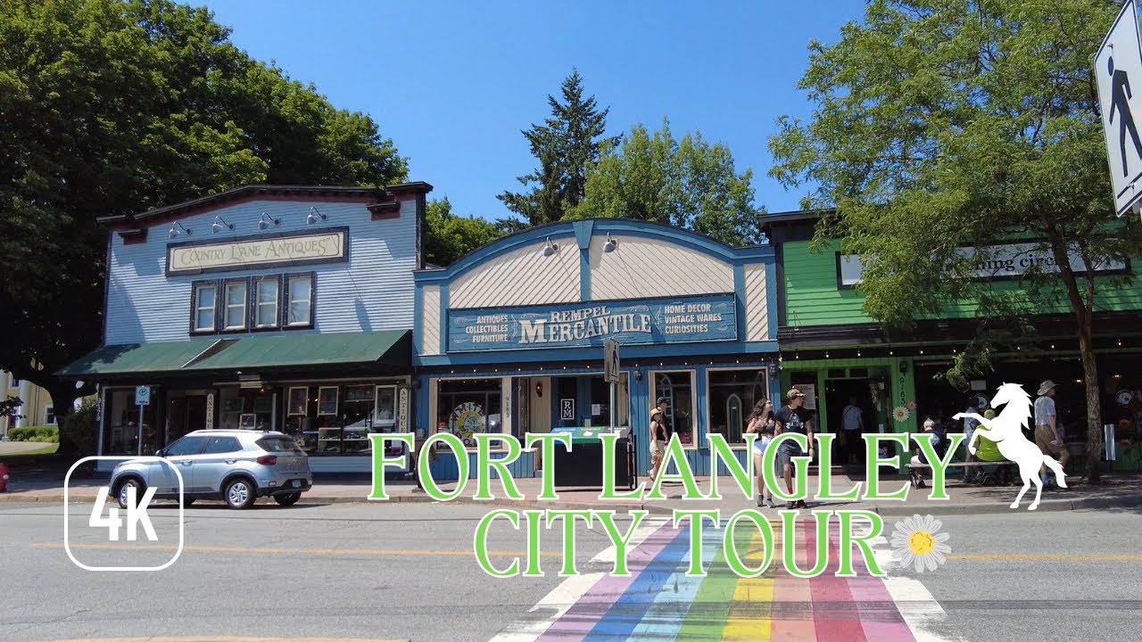 [4k] Fort Langley | City Tour 🐎