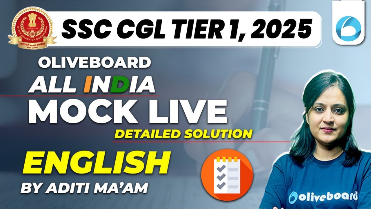 SSC CGL English Mock Test 2025 Solutions | Dt. May 3-4