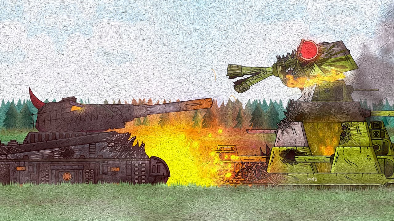КВ-44 VS Левиафан. Смерть КВ-44? - мультики про танки 
