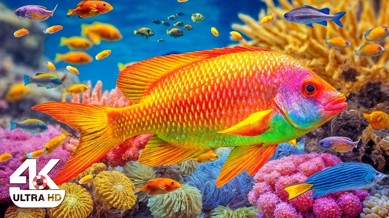 AQUARIUM 4K (ULTRA HD) – Tranquil Underwater Views with Graceful Fish for Deep Sleep