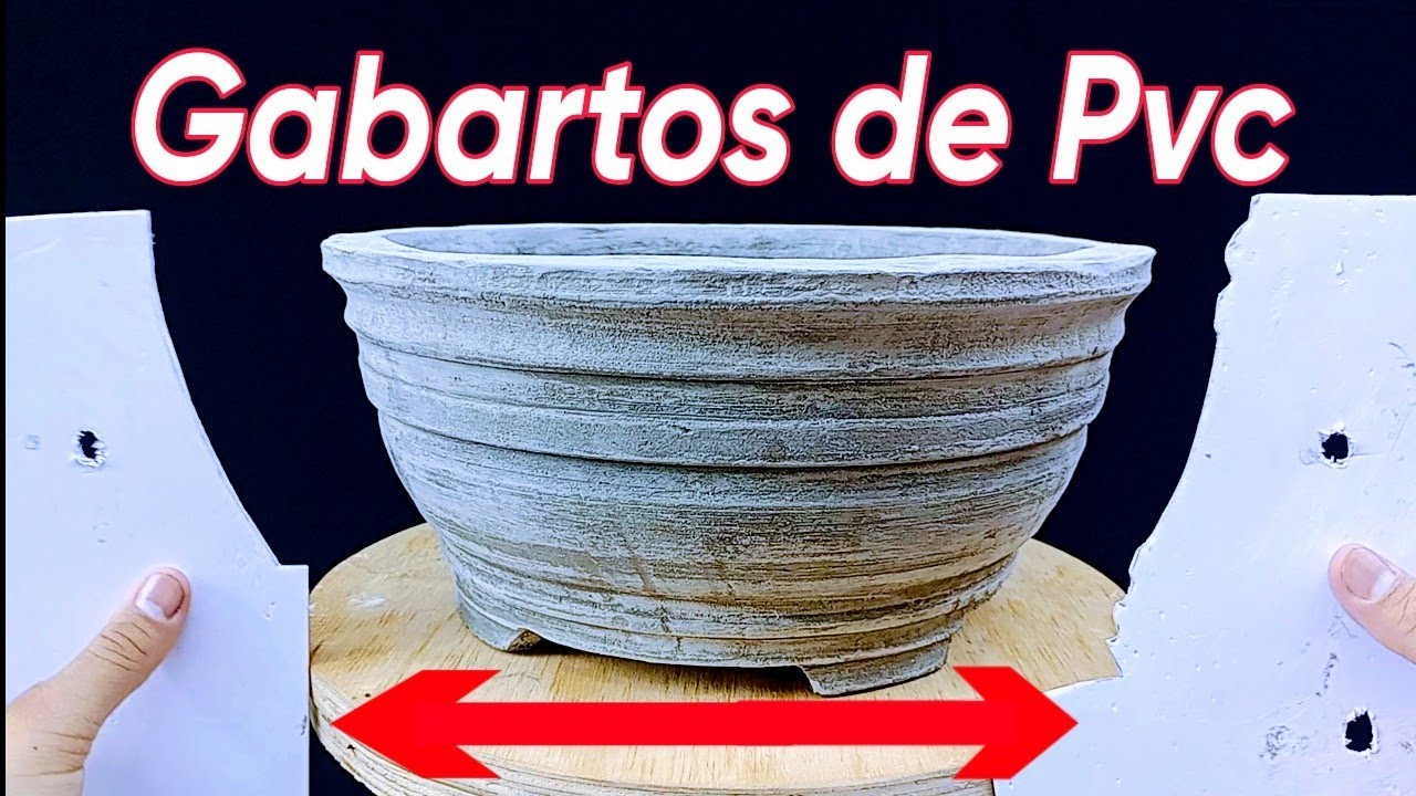Gabaritos de PVC para fabricação de vasos de cimento