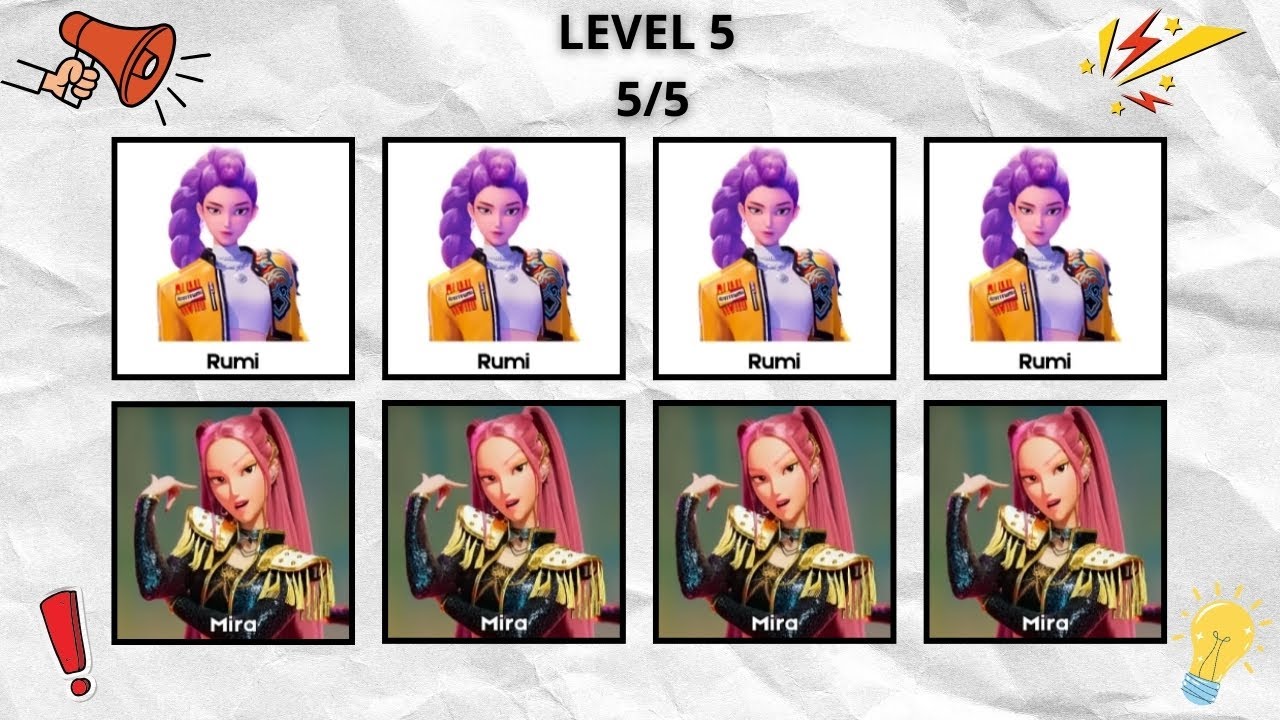 Kpop Demon Hunters Level 1-5 | Say The Word On Beat Challenge