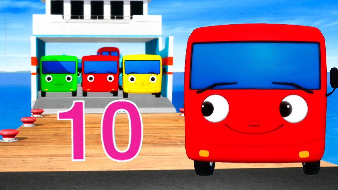 Ten Little Buses | Nursery Rhymes for Babies by LittleBabyBum - ABCs and 123s