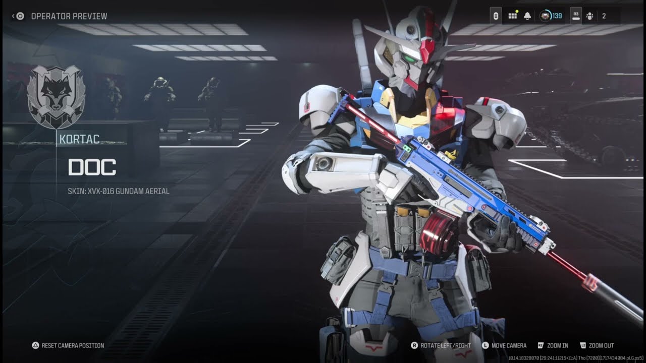 What's included with the Gundam Aerial tracer pack for Call of Duty MW3.