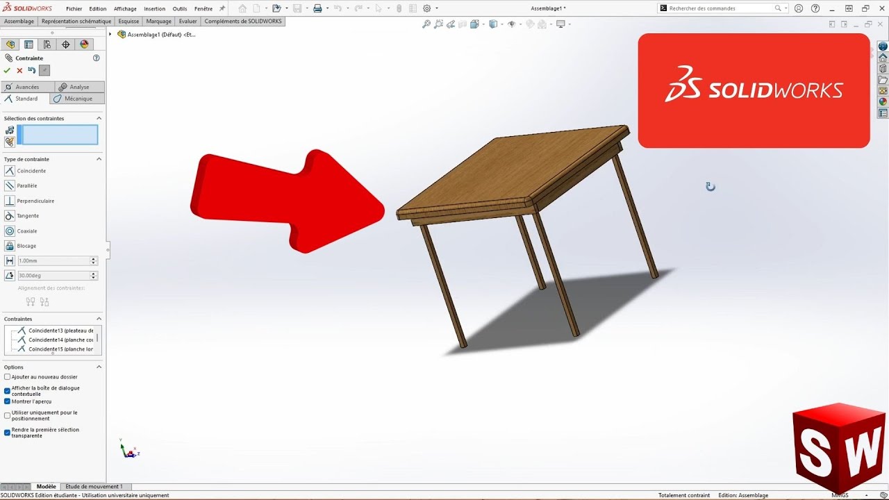 Comment Faire une Table avec Solidworks
