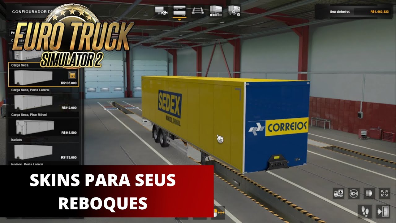 COMO CRIAR SKINS REBOQUE EURO TRUCK SIMULATOR 2 (ETS2) 2022