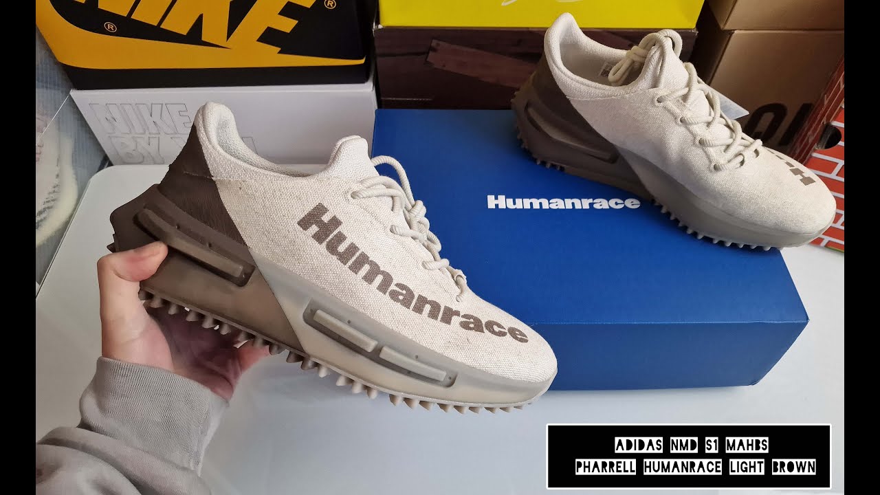 adidas NMD S1 MAHBS Pharrell Humanrace Light Brown - On Feet and Check 87% NicE