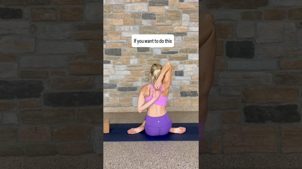 Try this to improve shoulder mobility and flexibility #yogatips