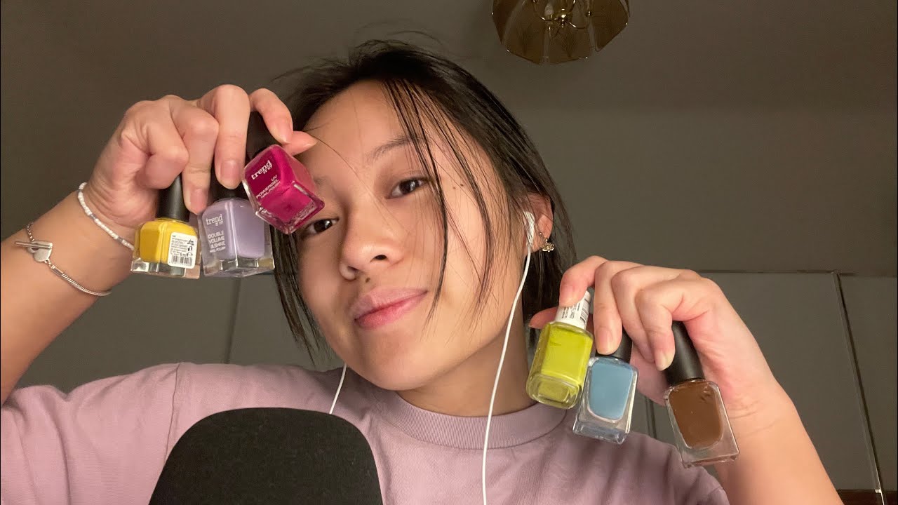 ASMR my nail polish collection 💅 I german I whispering, tapping, mouth sounds