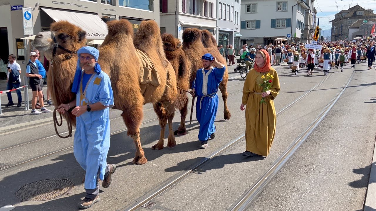 Sechseläuten 2024 Kinderumzug in Zürich ☀️ 4K