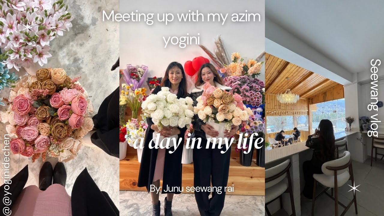 Meeting my azim for the first time @yogini_dechen  and following the gift exchanging  Trend & loved💛