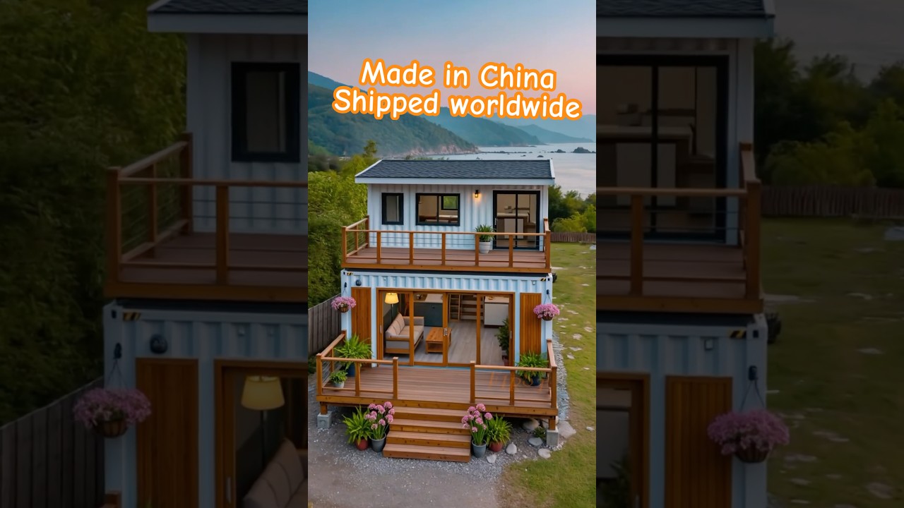 Perched on the mountain,dreaming of the lake#container #containerhouse #prefab #prefabhouse #views