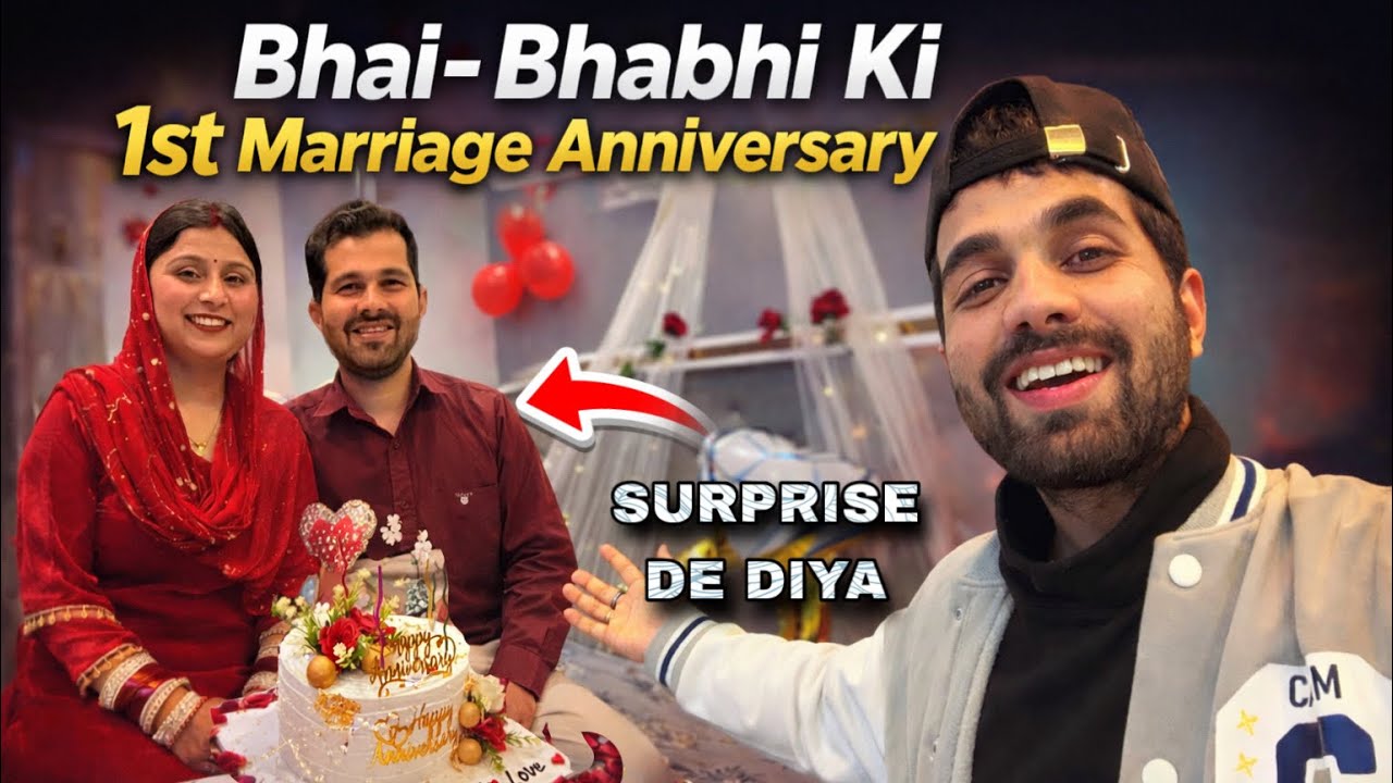 Bhai-Bhabhi Ki 1st Marriage Anniversary Pe Diya Surprise 😍     #dailyvlog #kangraboys  #sachindogra 
