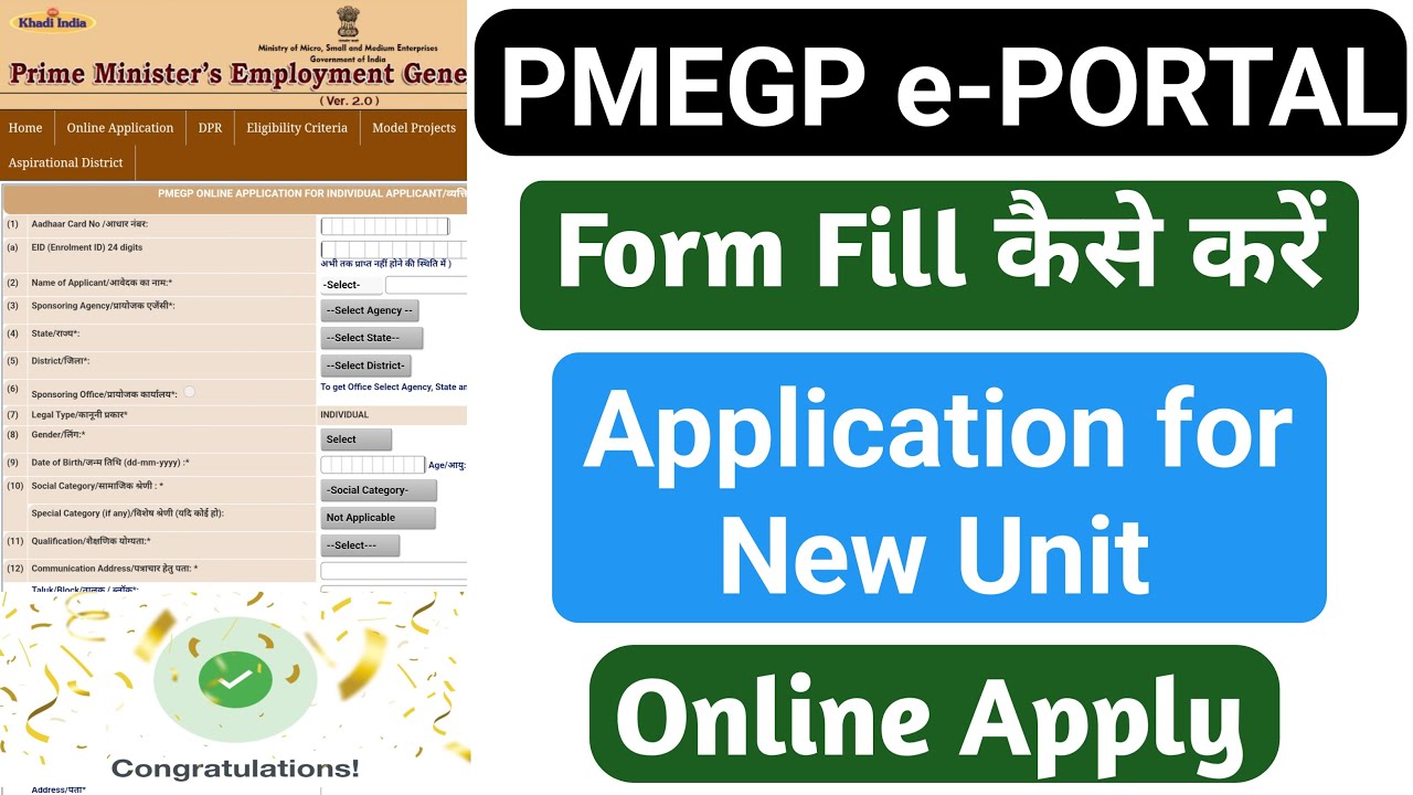 How to take loan from PMEGP e-Portal | How to fill up the form | How to fill the PMEGP form | Jan...