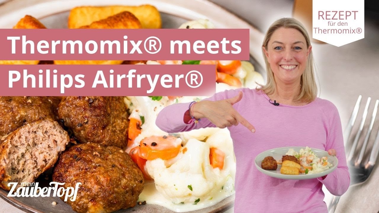 Einfach Köstlich: Saftige Frikadellen und krosse Kroketten im Philips Airfryer® | Thermomix® Rezept