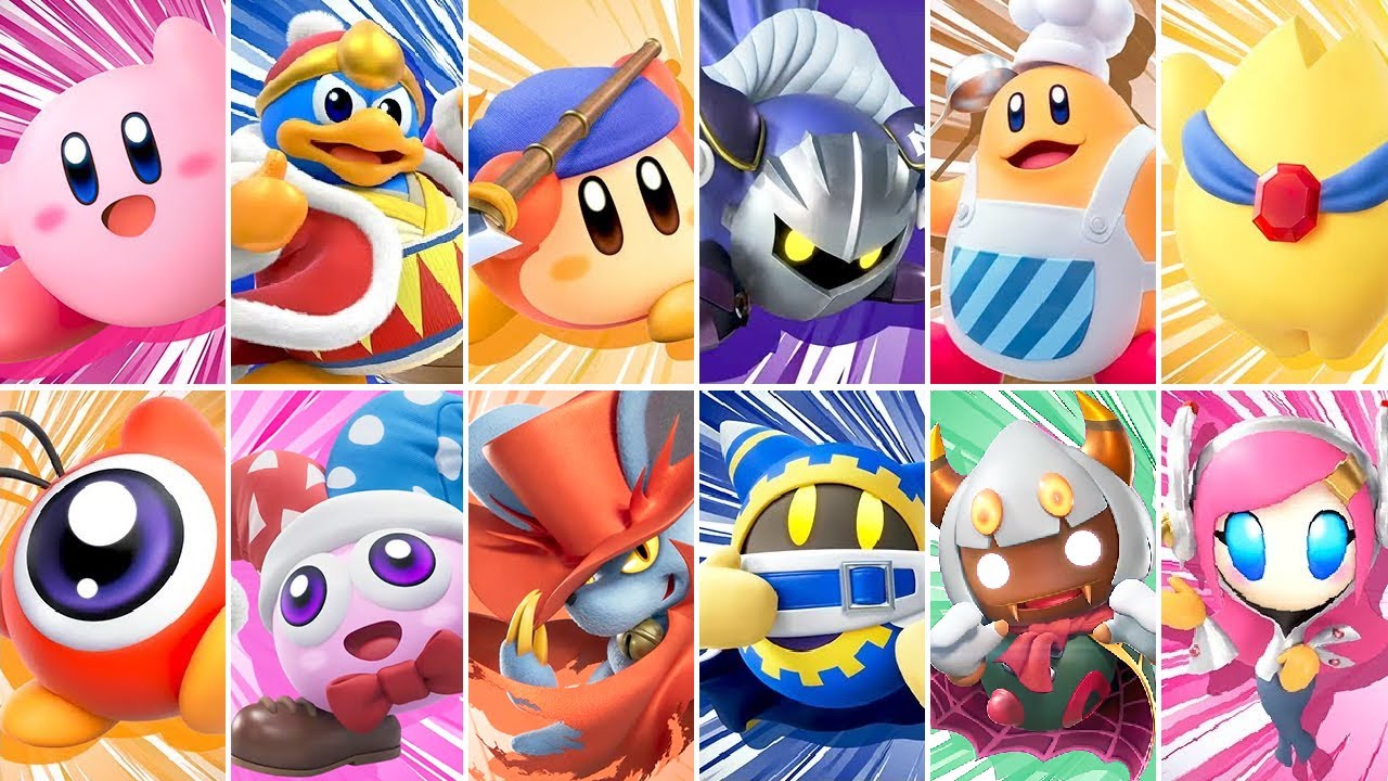 Kirby Air Riders - ALL 20 Characters (+ Specials & Copy Abilities)