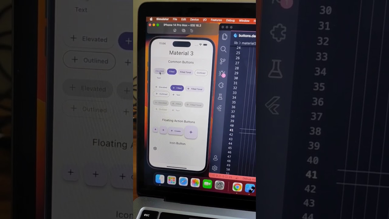 Flutter Material 3 Buttons 🔥🔥📱#flutter #flutterdeveloper #flutterflow #flutterforward #flutterapps