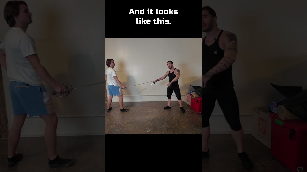 Sexy Italian Sword Fighting: Inquartata #sword #rapier #shorts
