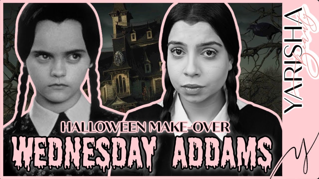 Halloween Makeup Tutorial I WEDNESDAY ADDAMS I Easy & Natural Makeup I Movie Inspired Transformation