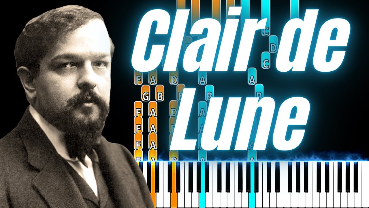 Clair de Lune by Claude Debussy - Easy Piano Tutorial