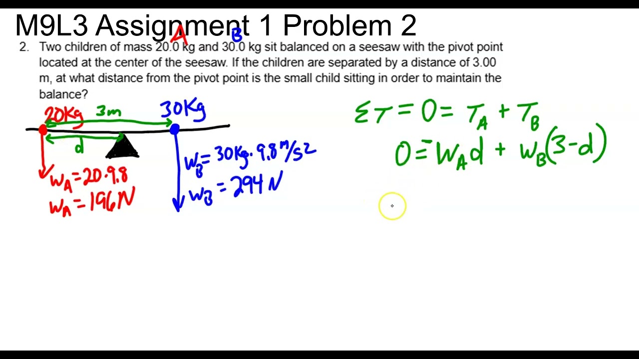 M9L3 Assignment 1 Problem 2 SeeSaw