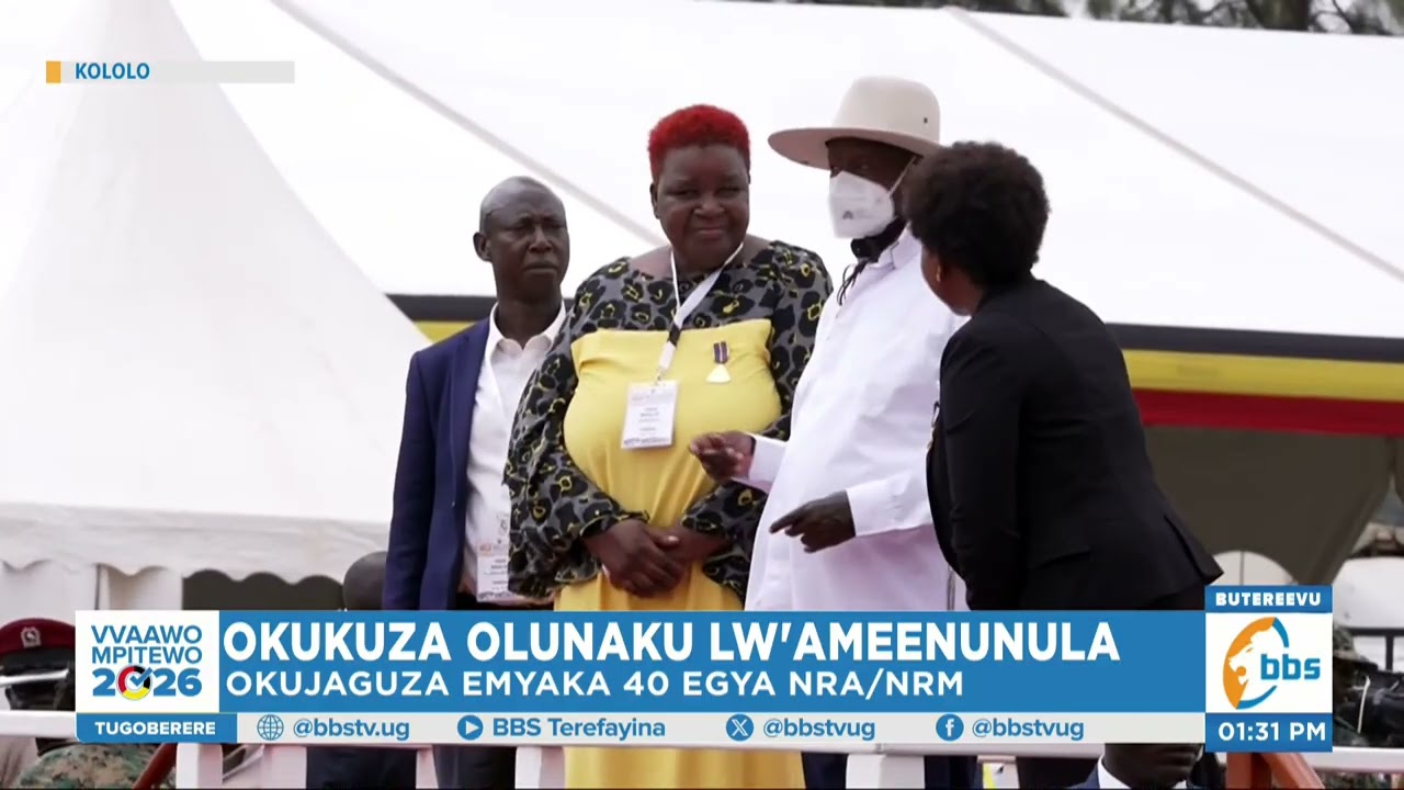 Pulezidenti Museveni Ayambazizza Abantu Abenjawulo Emidaali egy'Obuzira . #BBSKati