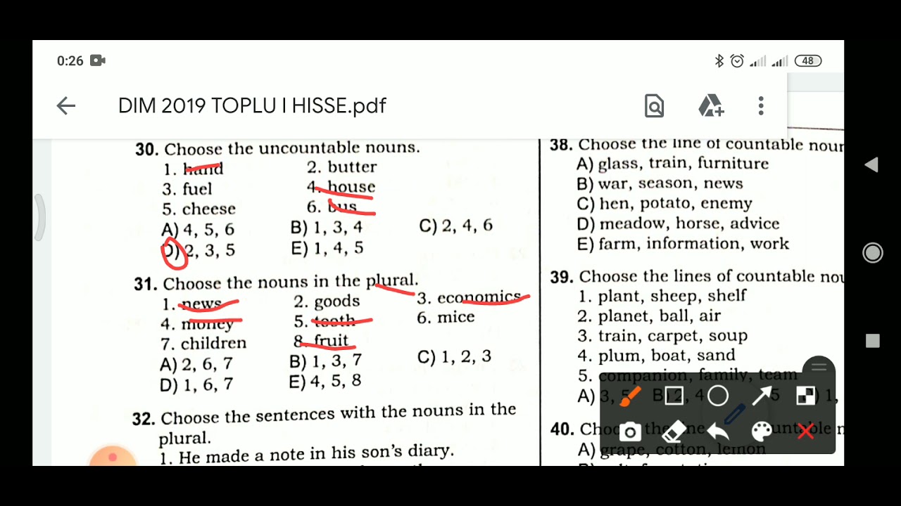 ingilis dili - test toplusu 1ci hisse isim Morphological and Semantic Characteristics of Nouns
