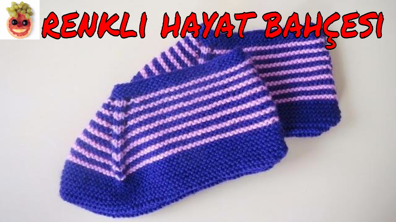 Kolay  Haraşo Patik Modeli / İki Şişle Örülür  -  Anlatımlı Yapılışı -   Örgü Dantel Oya El İşi