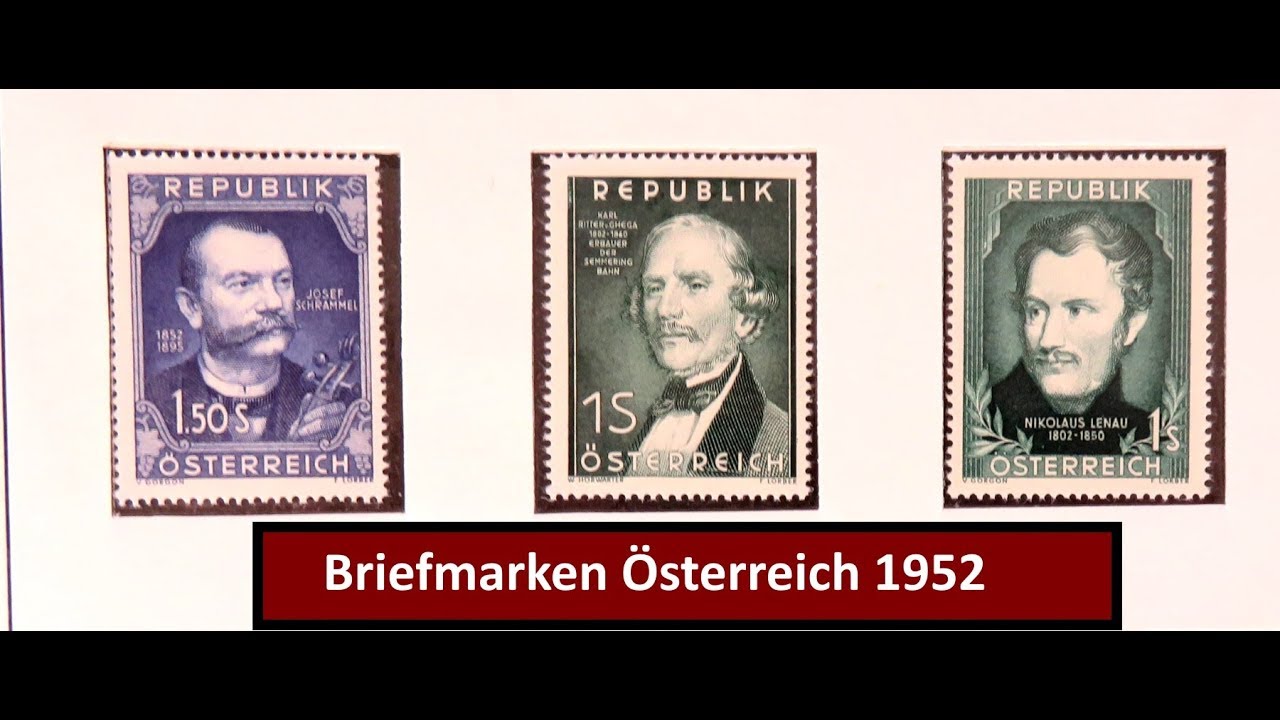 Briefmarken wertvoll oder nicht: Die Briefmarken &Ouml;sterreichs vom Jahr 1952