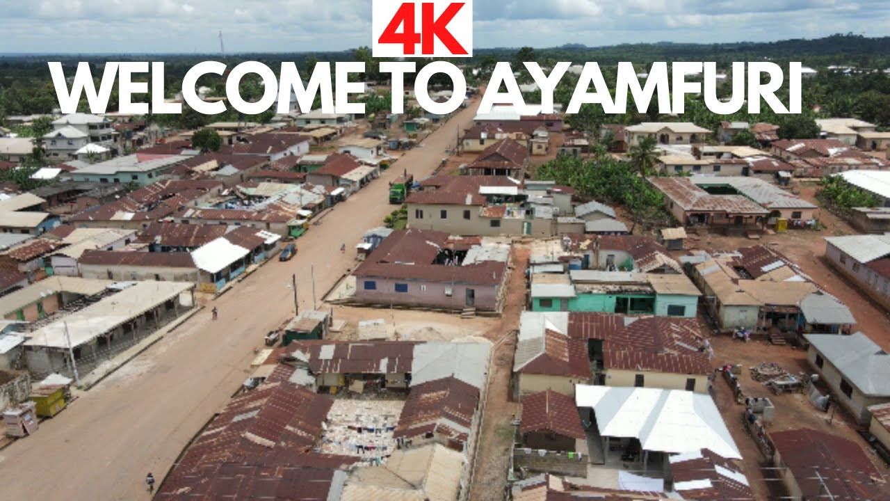 [4K] Welcome to AYAMFURI Town in the Central Region of Ghana 4k