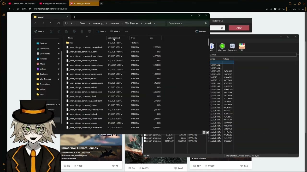 TUtorial on how to get custom sound mods for War Thunder