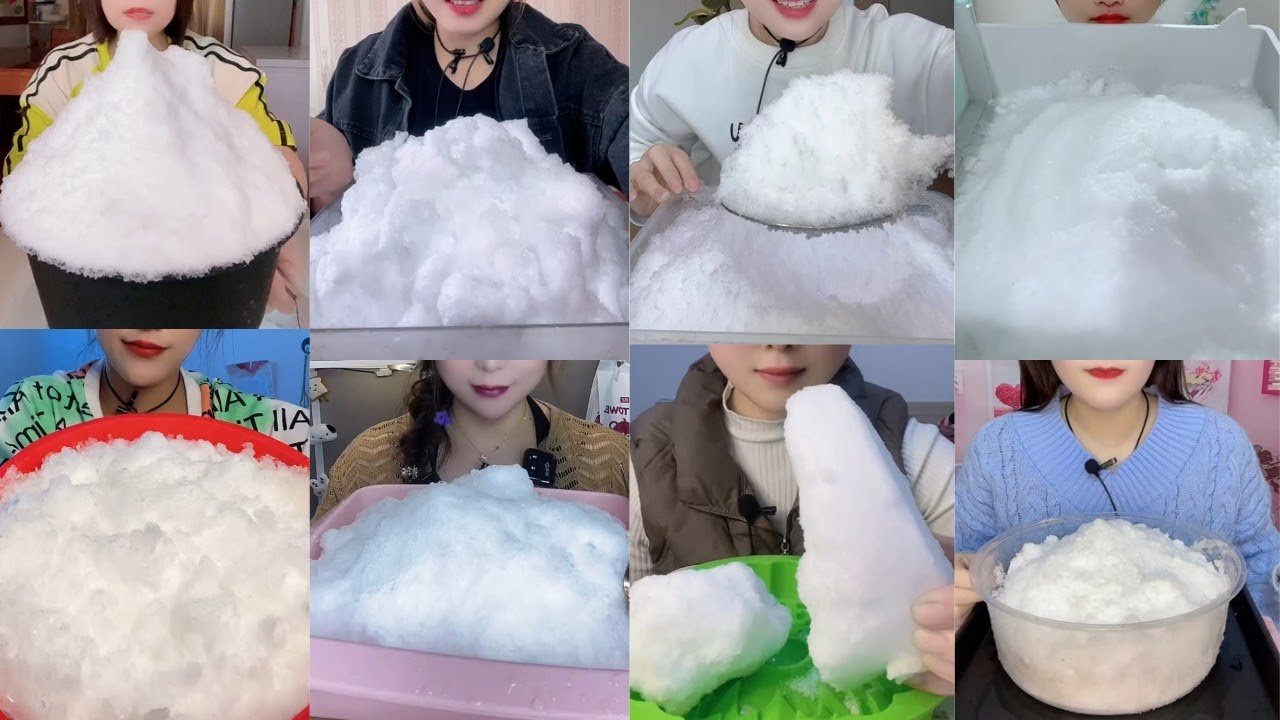 ASMR ICE EATING || FREEZER FROST EATING || SATISFYING SOFT SQUEAKY CRUNCHY FROST BITES ASMR🧊