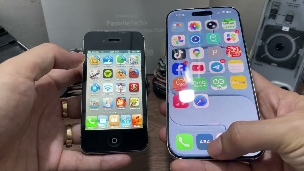 iPhone 4 с iOS 6 против iPhone Air с iOS 26