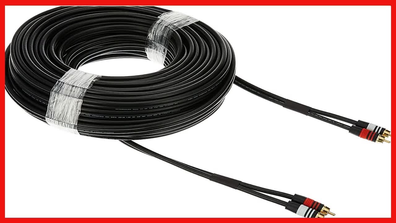 Monoprice 1 5ft Premium 2 RCA Plug Cable Clear Sound, Solid Connection