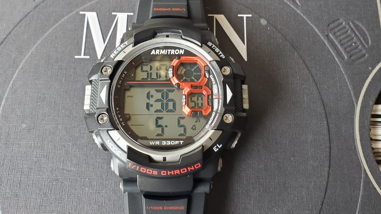 Armitron Pro Sports Digital Chronograph Full Review & Time Setting Tutorial!
